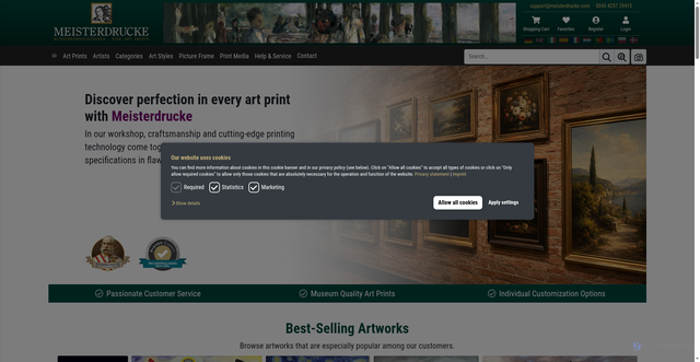 Security scan screenshot of https://meisterdrucke.ie