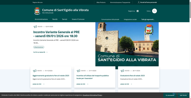 Security scan screenshot of https://www.comune.santegidioallavibrata.te.it/