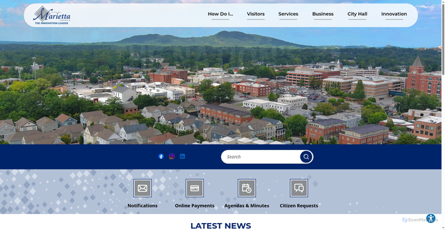 Security scan screenshot of https://www.mariettaga.gov/