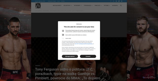 Security scan screenshot of https://inthecage.pl/tony-ferguson-ostro-o-polityce-ufc-porazkach-typie-na-walke-gaethje-vs-pimblett-powrocie-do-mma-to-dopiero-poczatek/