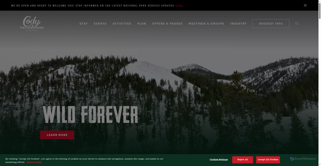 Security scan screenshot of https://www.codyyellowstone.org/
