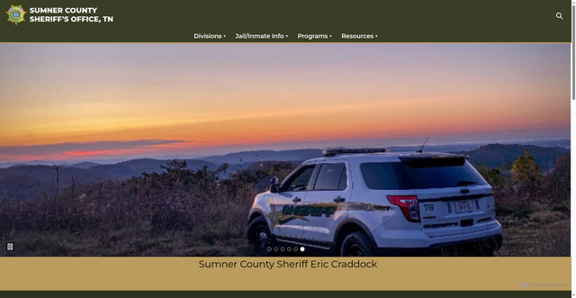 Security scan screenshot of https://www.sumnersherifftn.gov/