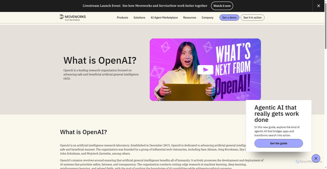 Security scan screenshot of https://www.moveworks.com/us/en/resources/ai-terms-glossary/openai