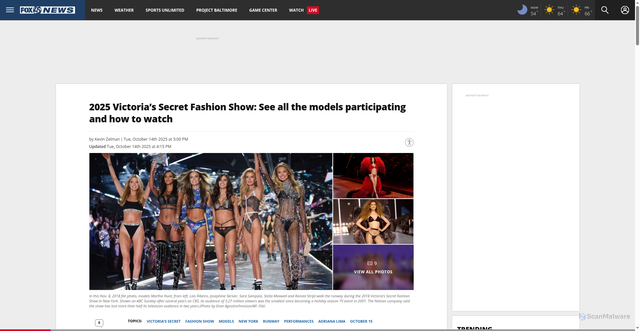 Security scan screenshot of https://foxbaltimore.com/news/entertainment/2025-victorias-secret-fashion-show-see-all-the-models-participating-and-how-to-watch