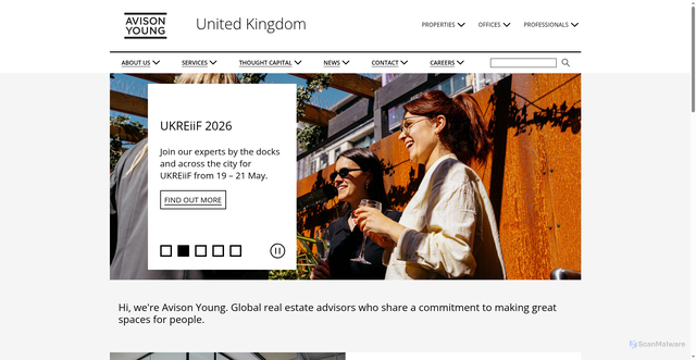 Security scan screenshot of https://avisonyoung.co.uk