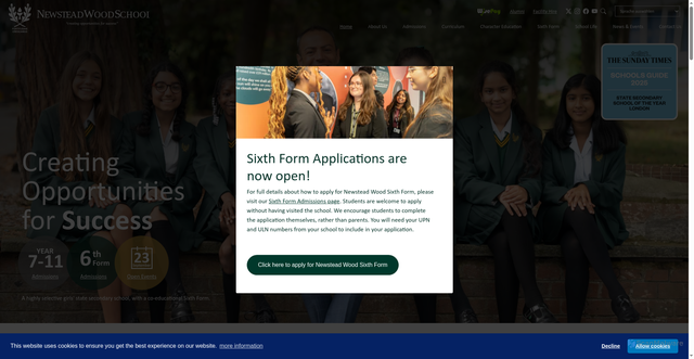 Security scan screenshot of http://www.newsteadwood.co.uk