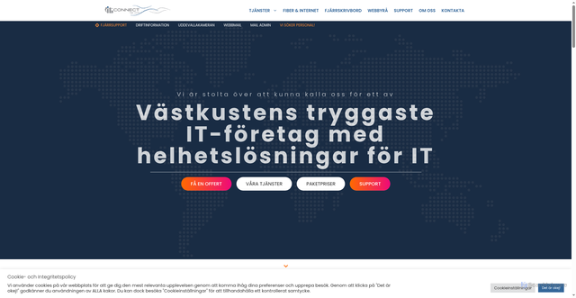 Security scan screenshot of https://itconnect.se