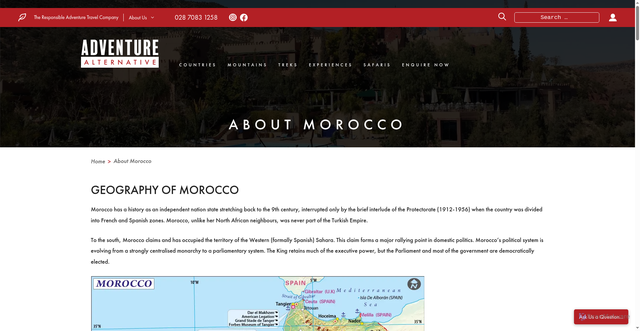 Security scan screenshot of https://www.adventurealternative.com/morocco/travel-advice/