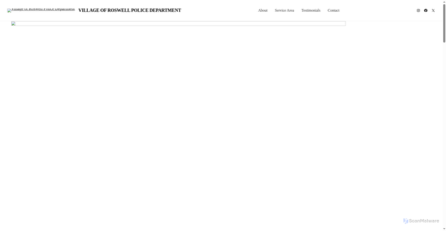 Security scan screenshot of https://roswellpoliceoh.gov/
