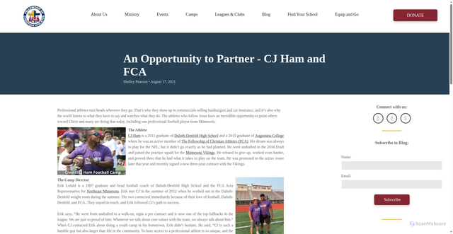 Security scan screenshot of https://www.minnesotafca.org/cj-ham-fca