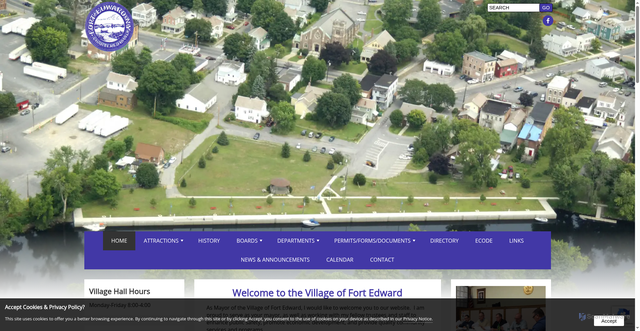 Security scan screenshot of https://villageoffortedward.gov/