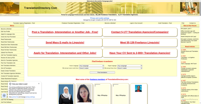 Security scan screenshot of https://translationdirectory.com