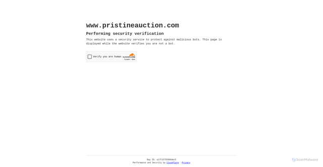 Security scan screenshot of https://www.pristineauction.com