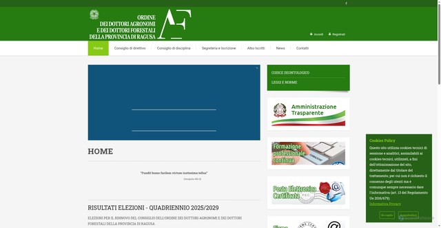 Security scan screenshot of https://www.agronomiragusa.it/