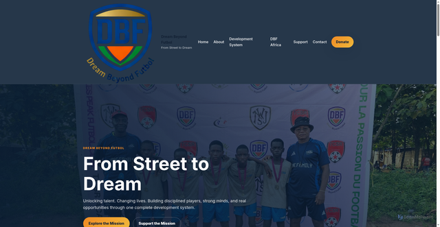 Security scan screenshot of https://dreambeyondfutbol.com