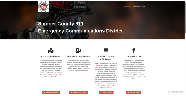 Security scan screenshot of https://ecd.sumnercountytn.gov/