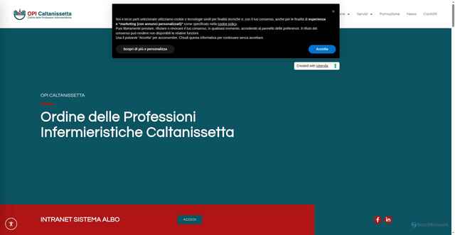 Security scan screenshot of https://www.opicaltanissetta.it/