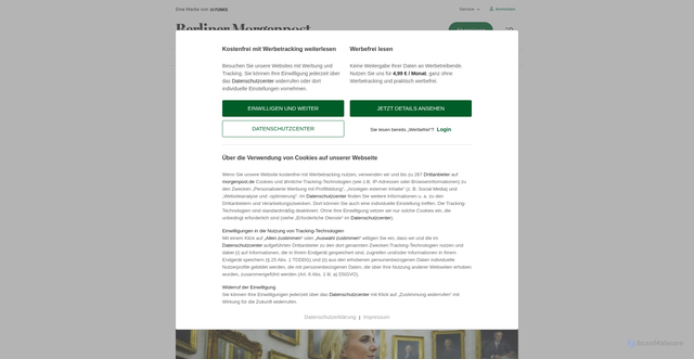 Security scan screenshot of https://www.morgenpost.de/politik/article412411593/trumps-menschlicher-drucker-wie-natalie-harp-das-praesidiale-ego-streichelt.html