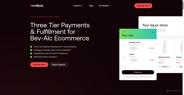 Security scan screenshot of https://accelpay.io