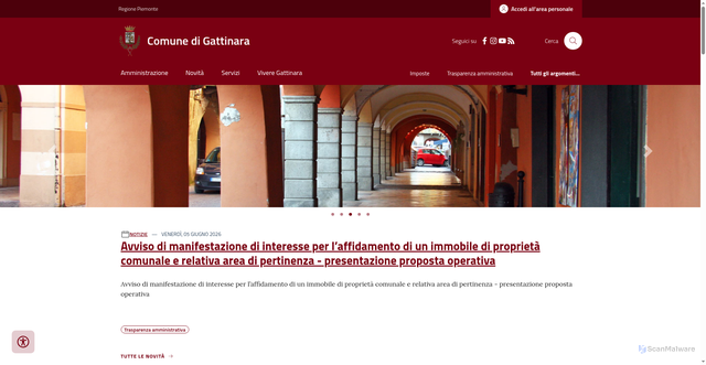 Security scan screenshot of https://www.comune.gattinara.vc.it
