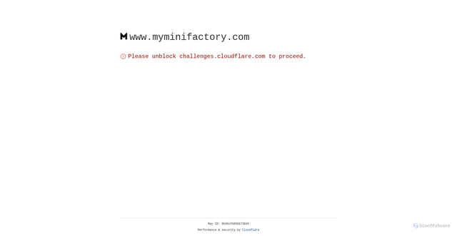 Security scan screenshot of https://myminifactory.com