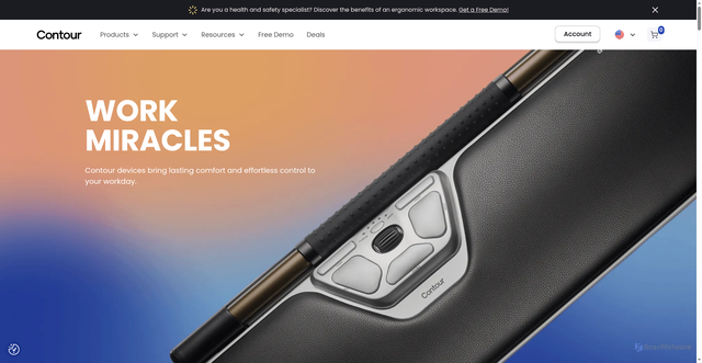 Security scan screenshot of https://contourdesign.com