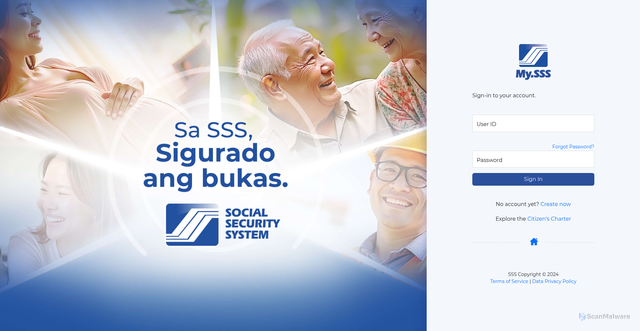 Security scan screenshot of https://member.sss.gov.ph