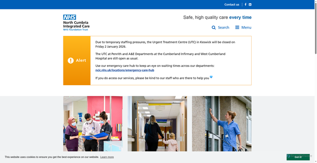 Security scan screenshot of https://www.ncic.nhs.uk