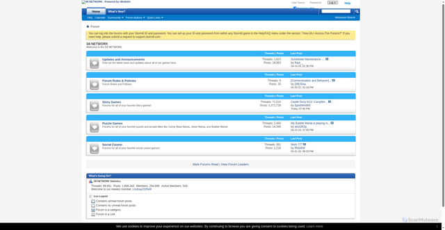 Security scan screenshot of https://forums.storm8.com