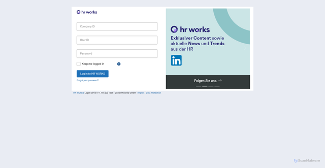 Security scan screenshot of https://ssl6.hrworks.de