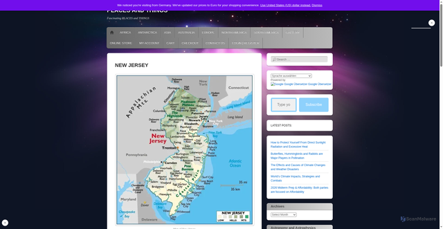 Security scan screenshot of https://placeandthings.com/america/n-r/new-jersey/