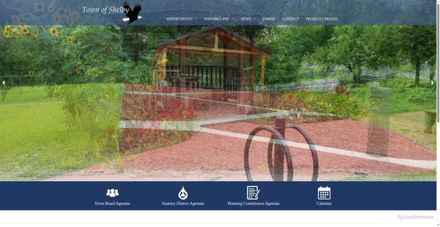 Security scan screenshot of https://townofshelbywi.gov/