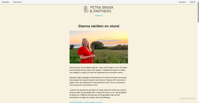 Security scan screenshot of https://mailchi.mp/petrabrask/inspirationsbrevaugusti2026-stannavrldenenstund?e=8703162f20