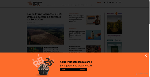 Security scan screenshot of https://reporterbrasil.org.br