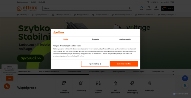 Security scan screenshot of https://www.eltrox.pl