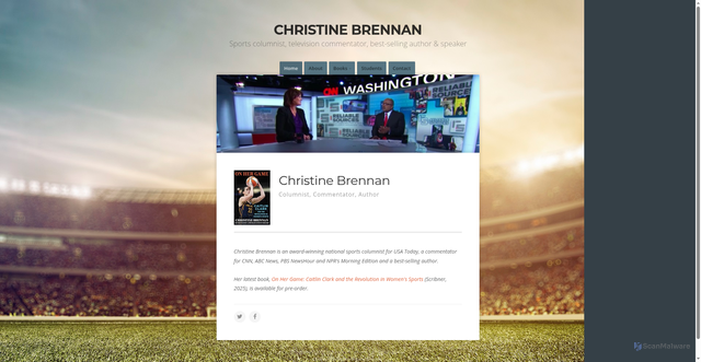 Security scan screenshot of https://christinebrennan.com/