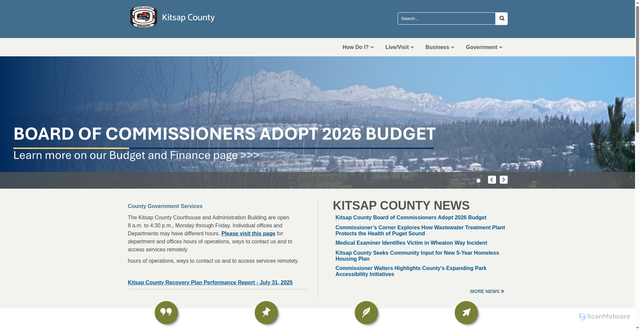Security scan screenshot of https://www.kitsap.gov/