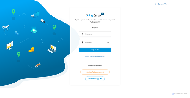 Security scan screenshot of https://app.paycargo.com