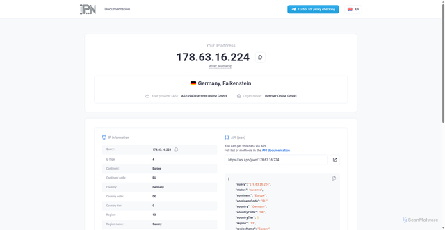 Security scan screenshot of https://i.pn