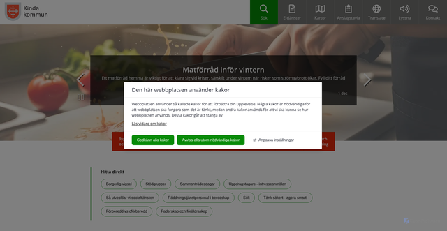Security scan screenshot of https://www.kinda.se/