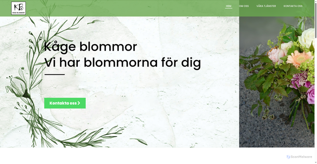 Security scan screenshot of https://kageblommor.se