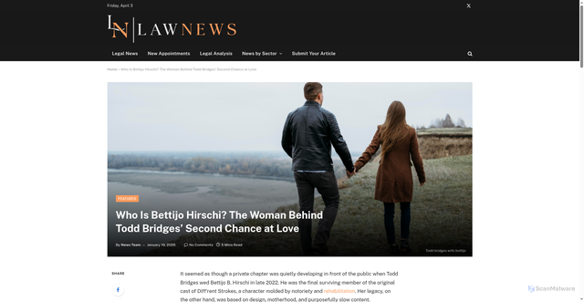 Security scan screenshot of https://www.lawnews.co.uk/featured-2/who-is-bettijo-hirschi-the-woman-behind-todd-bridges-second-chance-at-love/