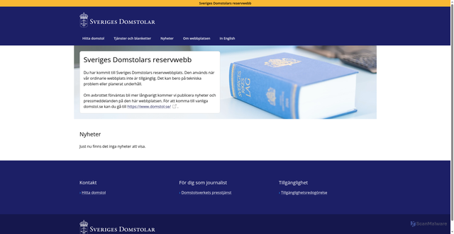 Security scan screenshot of https://www.domstol.se/templates/DV_Page.aspx?id=4073
