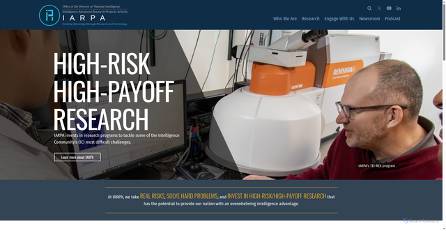 Security scan screenshot of https://iarpa.gov/