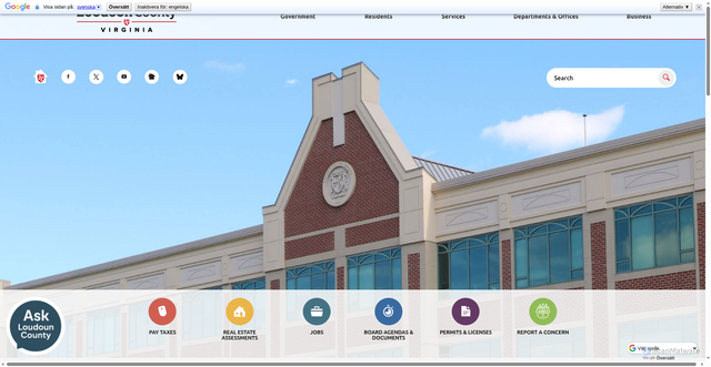 Security scan screenshot of https://www.loudoun.gov/