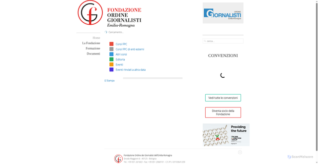 Security scan screenshot of https://odg.bo.it/fondazione/