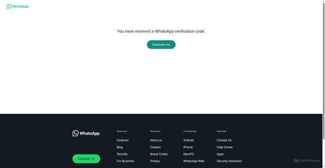 Security scan screenshot of https://v.whatsapp.com/