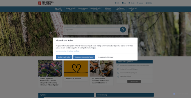 Security scan screenshot of https://www.bengtsfors.se/