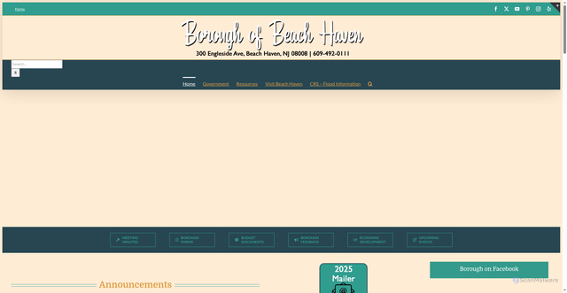 Security scan screenshot of https://beachhaven-nj.gov/