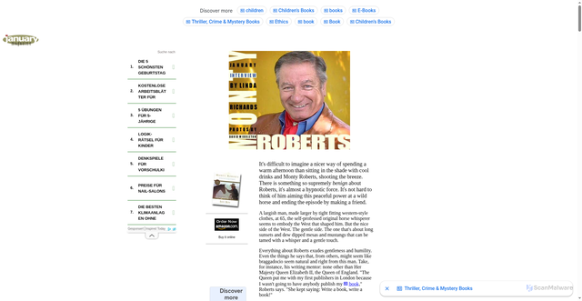 Security scan screenshot of https://www.januarymagazine.com/profiles/mroberts.html